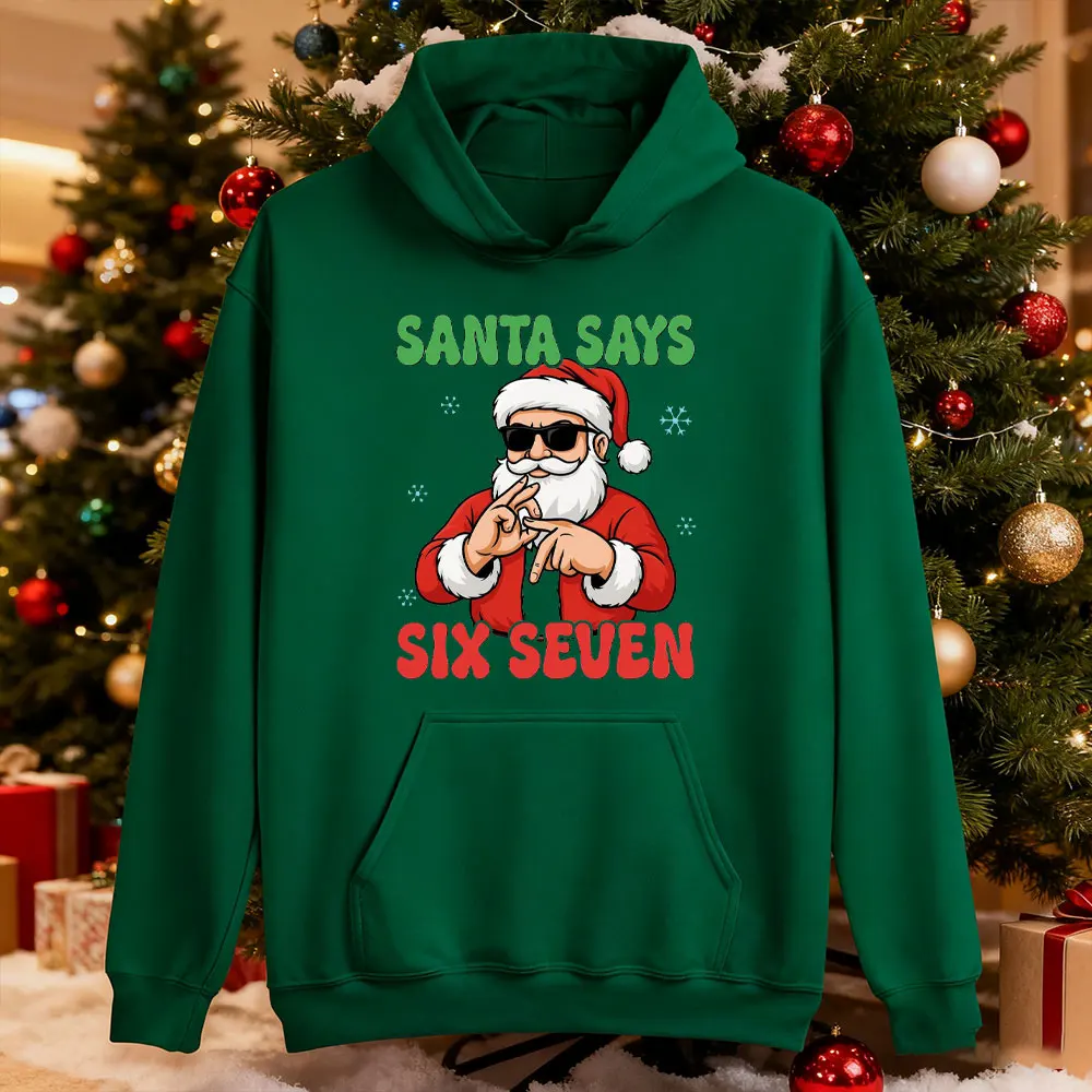 سانتا الفيروسية قائلا 6 7 بلوزات عيد الميلاد مضحك ستة سبعة ميمي عيد الميلاد الإنترنت نكتة تتجه وسائل الإعلام الاجتماعية الفكاهة هوديس #3