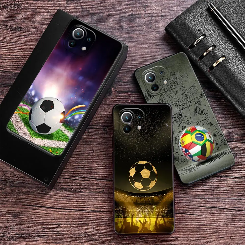 Football Soccer Balls Phone Case For Xiaomi 13T Pro Case Xiaomi 11 Lite 5G NE 12T 12 13 Pro 12 Lite 9 10 Back Cover Fundas Coque