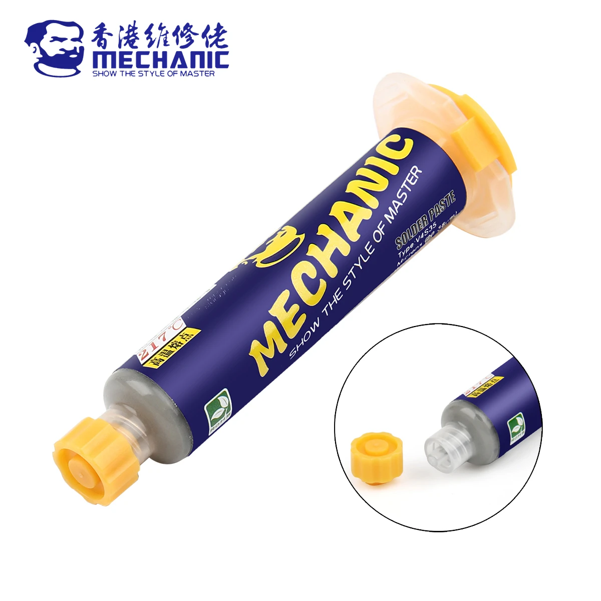 MECHANIC VxS35 Series 217℃ Tin Solder Paste Lead-Free Environment Friendly Soldering Flux for Electronic Component Phone Repair