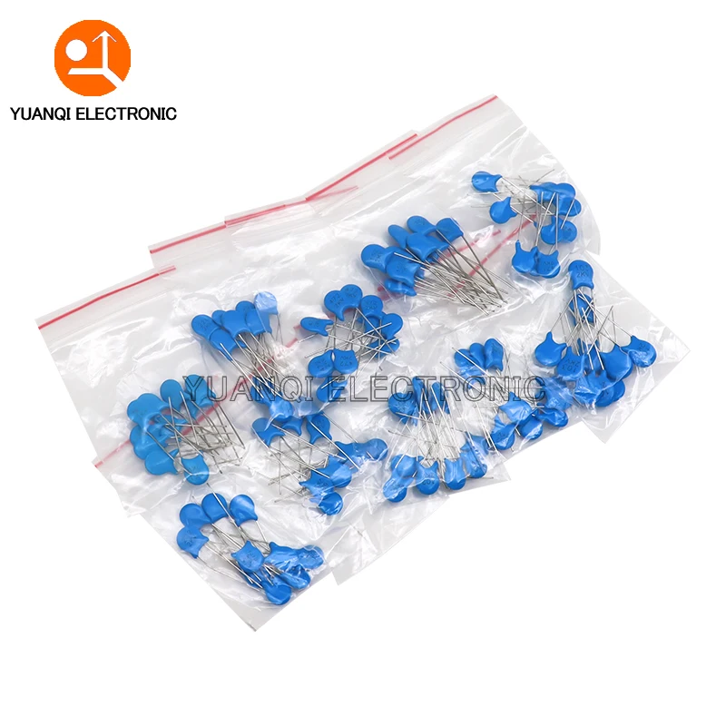 100pcs 2KV High Voltage Ceramic Capacitor Assortment Kit 2000V 1NF 1.5NF 2.2NF 3.3NF 4.7NF 220PF 470PF 560PF 680PF 820PF DIY