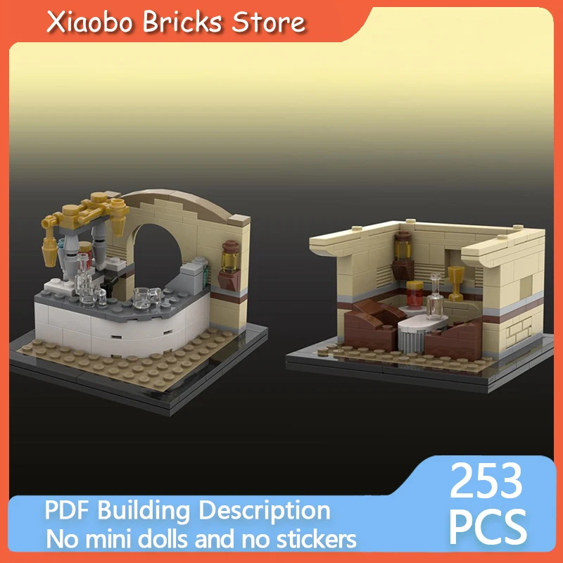 

Военные звезды, фильмы, вид на улицу, модель MOC, строительные кирпичи, таверна, модульные технологии, подарки, праздник, сборка, детские игрушки, костюм