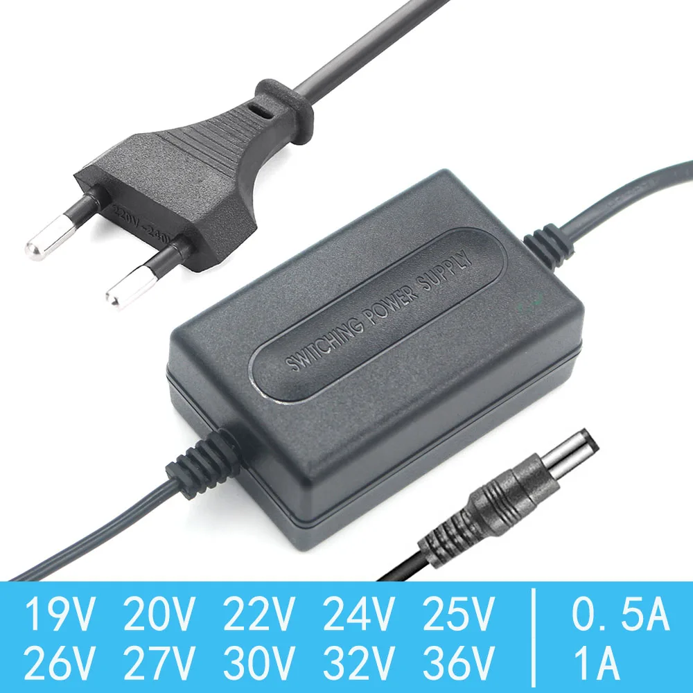 DC Power Supply 19V 20V 22V 24V 25V 26V 27V 30V 32V 36V 0.5A 1A 1000MA Robot Vacuum Cleaner Power Adapter Cord Charger