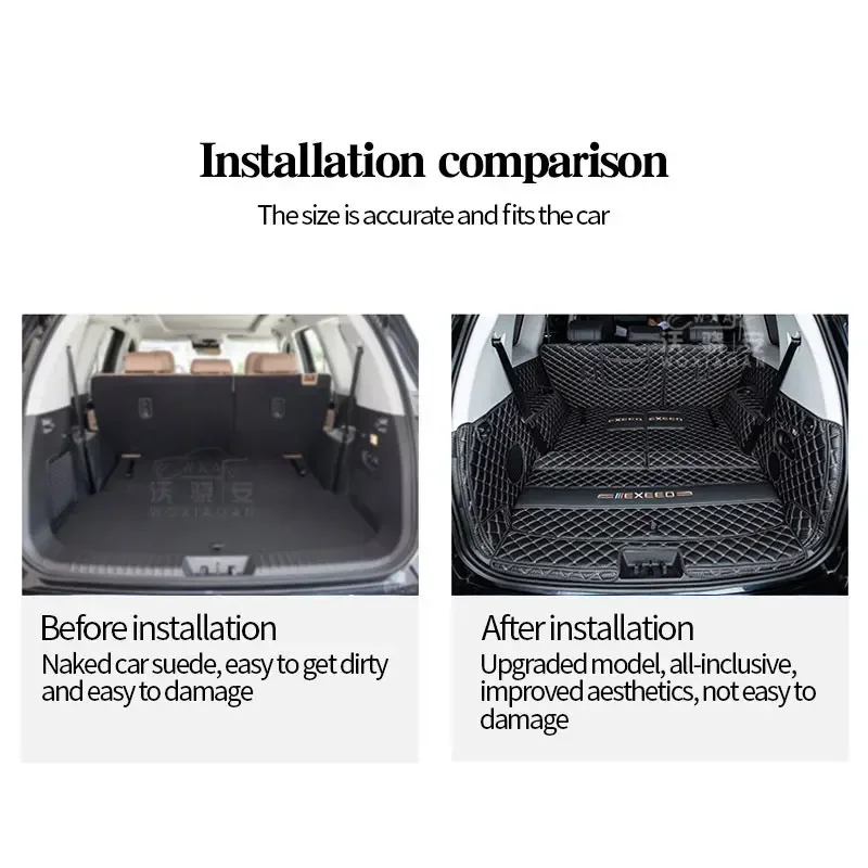 For Chery Exeed VX Full Trunk Mat Exeed VX Comfort Durable (7 Seats) Trunk Mat 2022 edition models