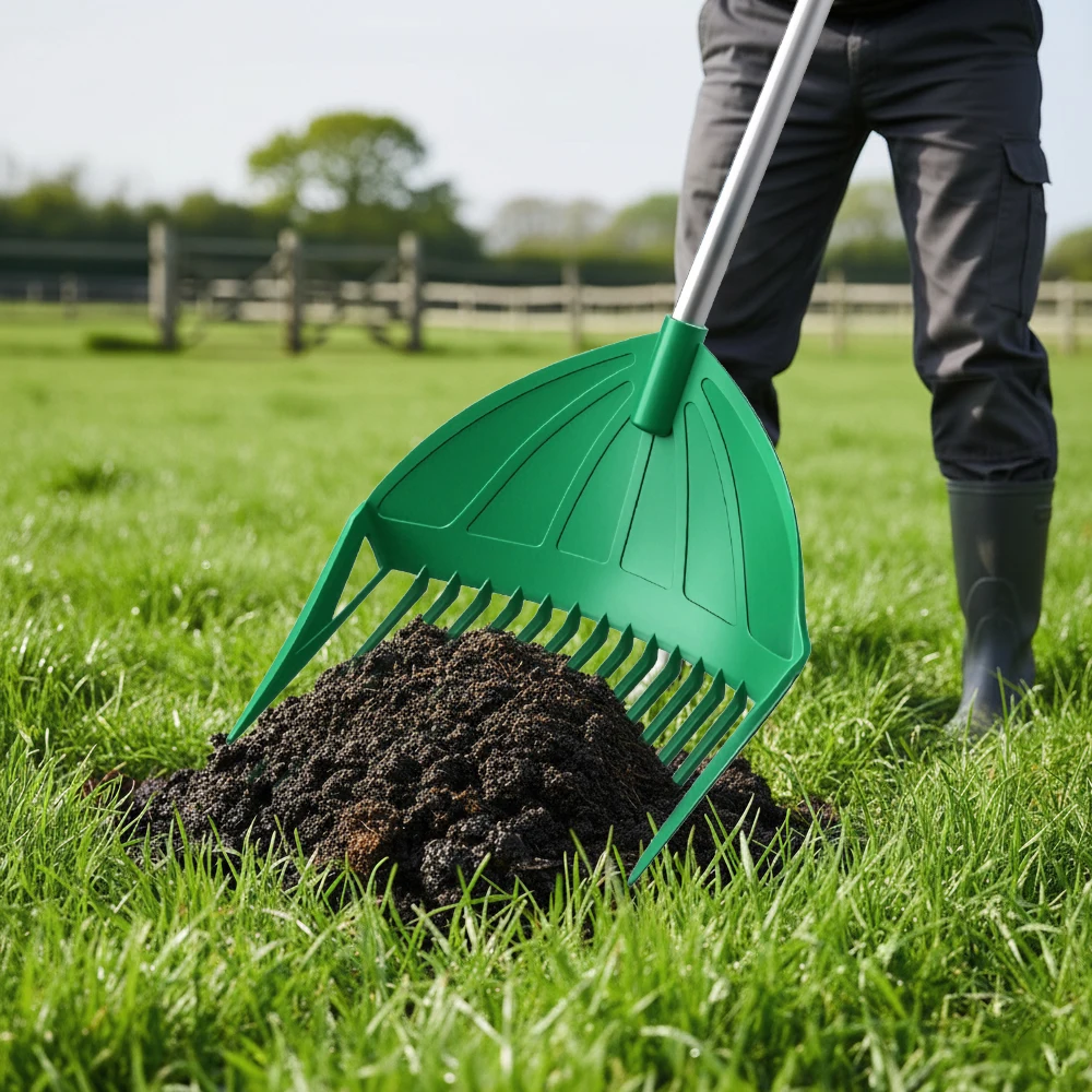 Heavy-Duty ABS Manure Fork Head for Stable & Farm Cleanup | Durable Pitchfork Replacement | Factory Wholesale for Bulk Buyers