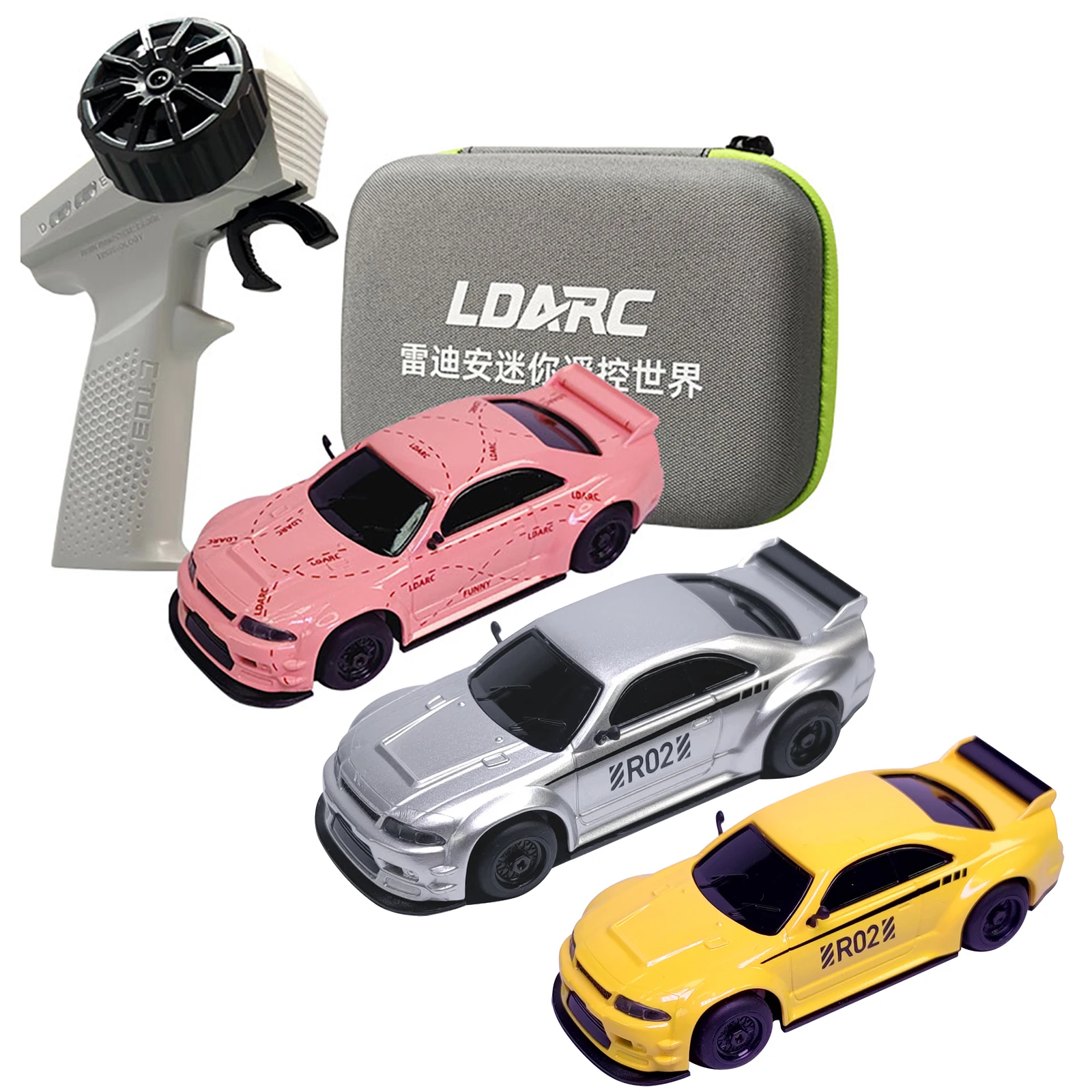 LDARC R02 1/64 MINI RC Cars, Electric Remote Control Model Car Tabletop  RTR Toy Car 2.4GHz Adults Children's Toys
