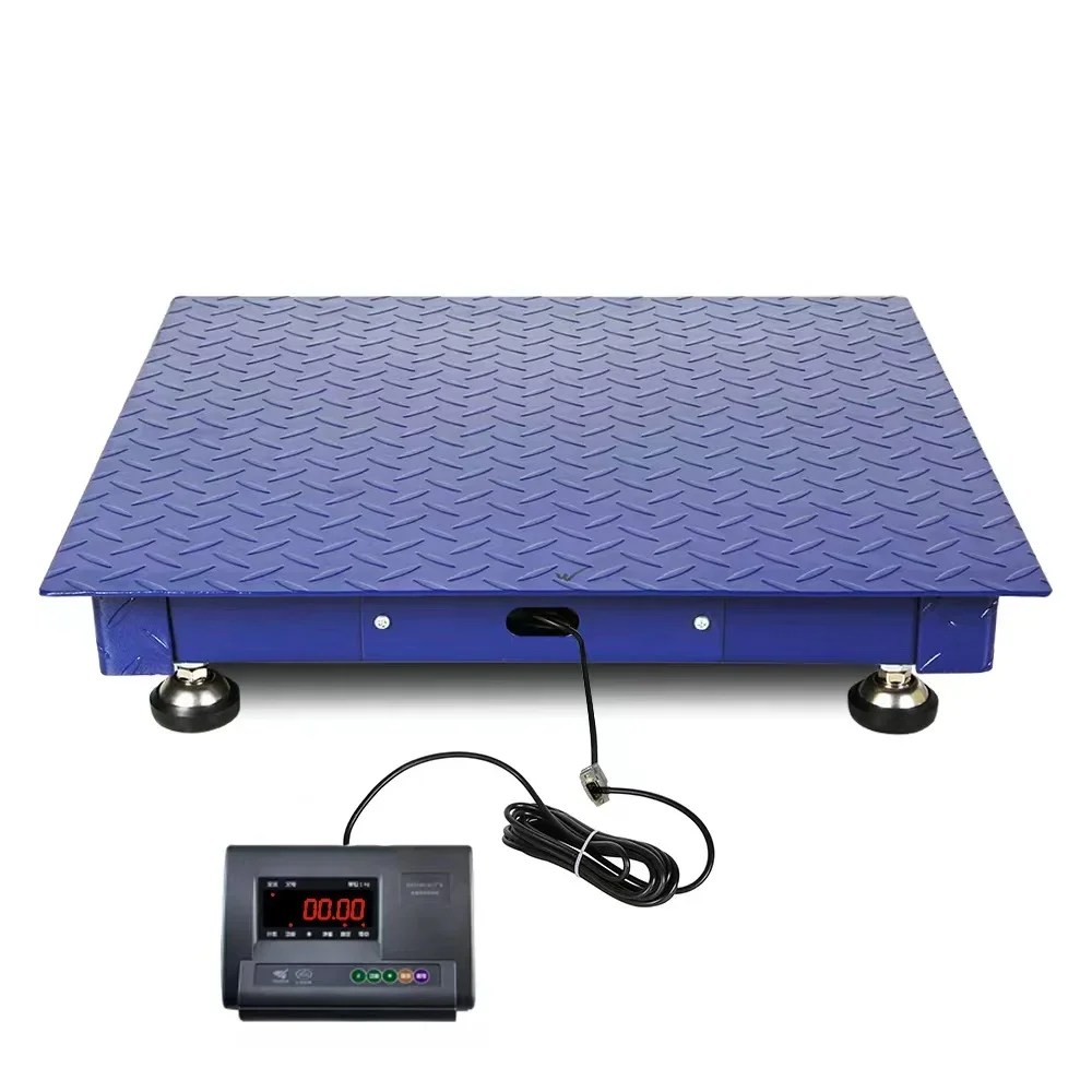 1T 2T 3T 5T 1.5*1.5m Electronic Floor Scale Platform Industrial Scale With A12E Indicator