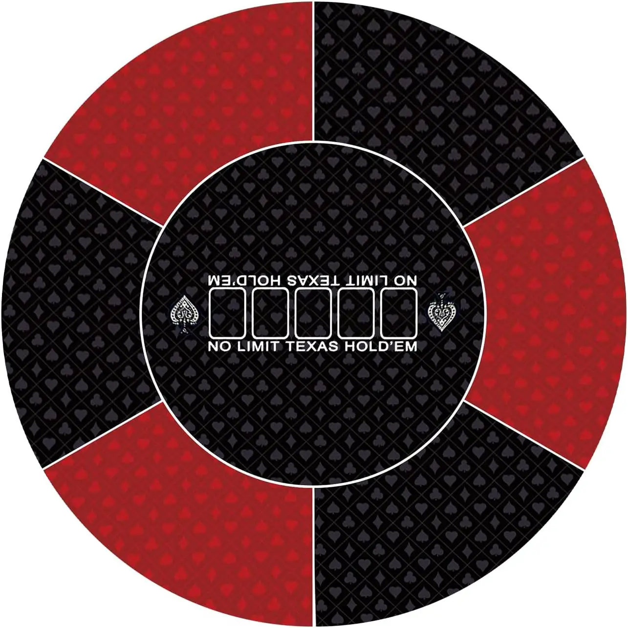 Unique Round Poker Mat Coaster Set Gaming Table Rug Decorative Card Game Mat for Texas Hold'em Casino Theme Novelty Novelty Pad