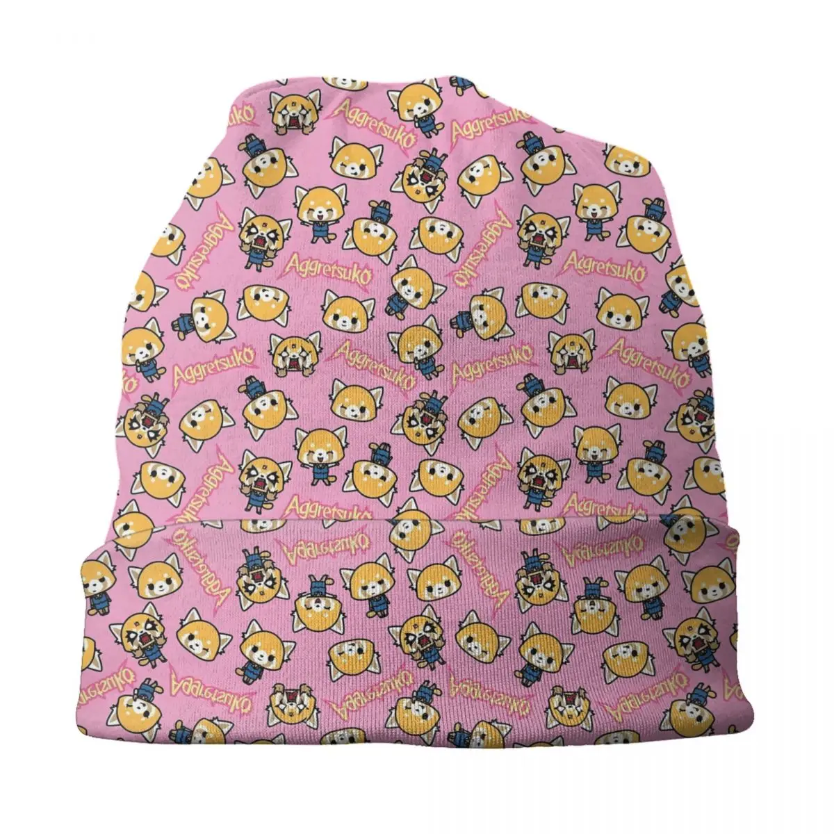 مخصص العدوانية Retsuko قبعة قبعة للجنسين شتاء دافئ بونيه أوم الحياكة القبعات الورك الرسوم Skullies Beanies قبعات الرجال النساء
