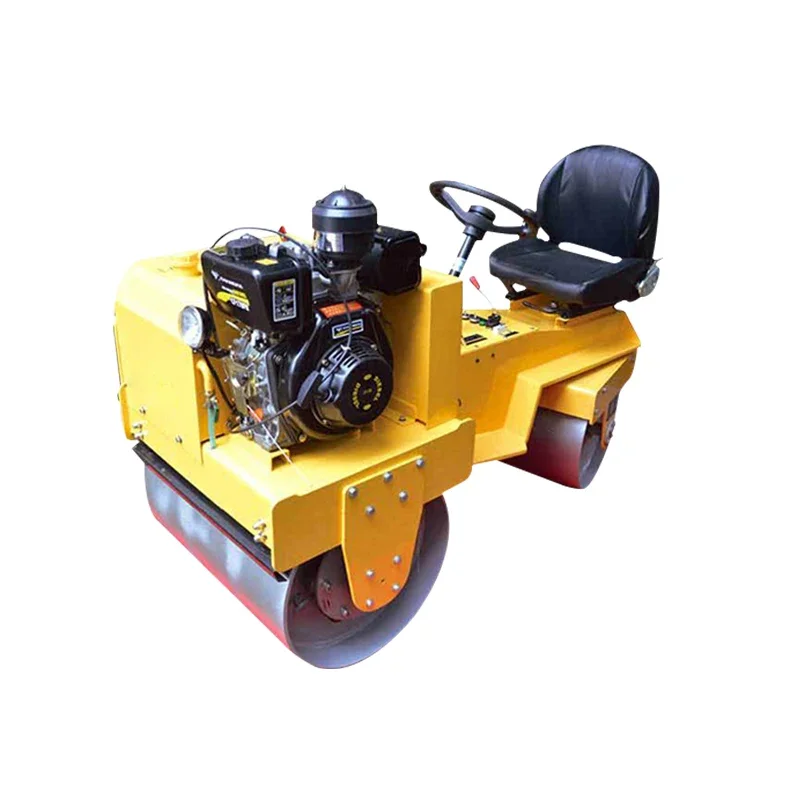 Walking Behind Double Drum Vibratory Gasoline Diesel Small Compaction Roller Compactor 2 Ton Hand Compact Mini Road Roller