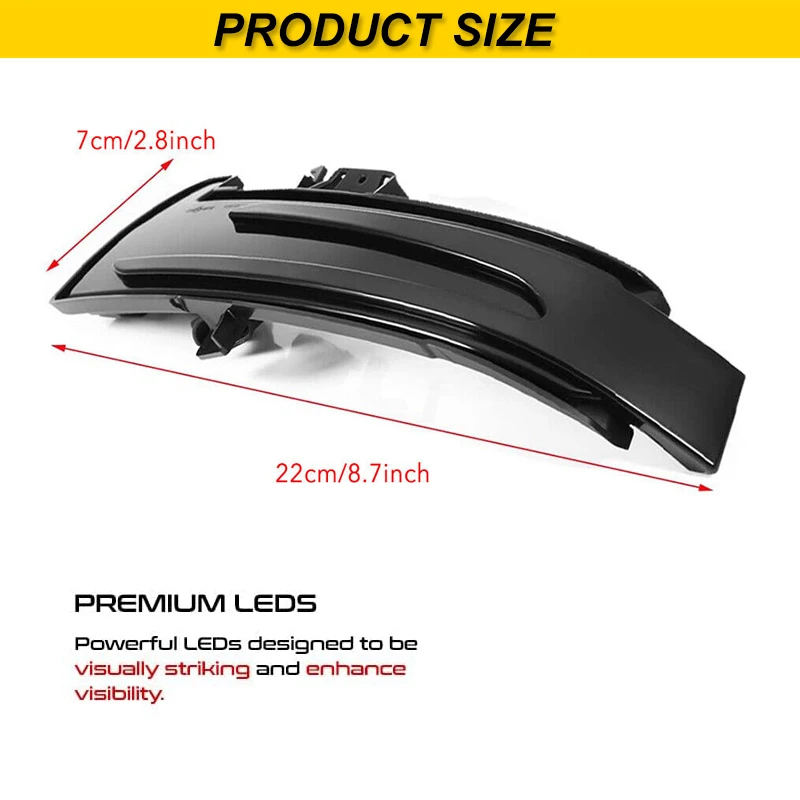 2pcs Dynamic Turn Signal LED Light Side Mirror Indicator For Mercedes Benz W204 CLA A B C E S GLA GLK CLS Class W176 W212