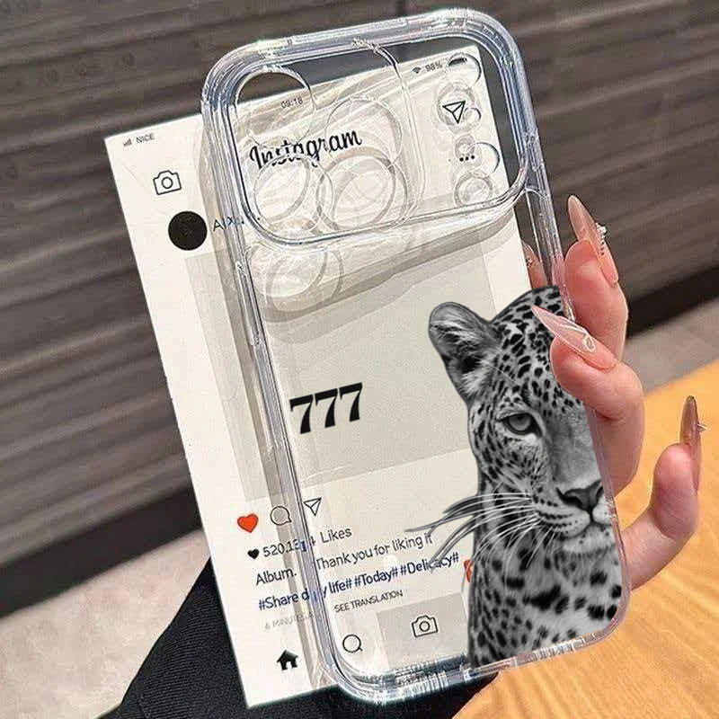 Capa com Estampa de Animal Pantera Leopardo para iPhone 17 16 15 14 13 12 11 ProMax, Capa para iPhone 7 8 Plus X XS XR 16e Air Fundas
