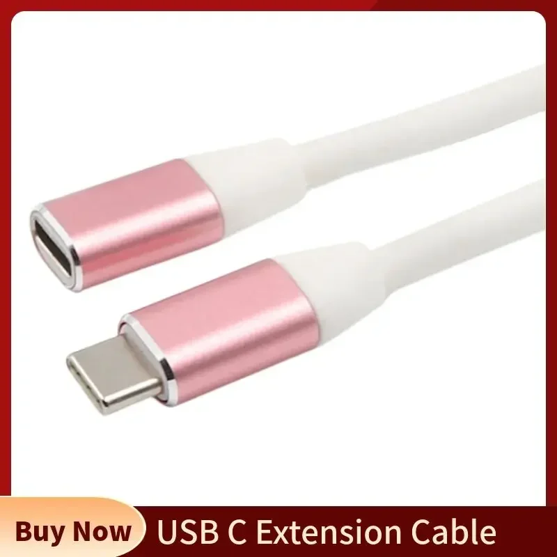 1M USB C Extension Cable Male to Female Connector Extend Cables Type-C Extender Fast Charging Kable for Nintendo Switch Samsung