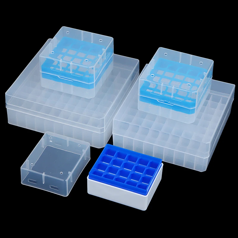 Plastic Test Tube Holder Centrifuge Tube Rack Box With Cover Centrifugal Tube Support Laboratory Supplies