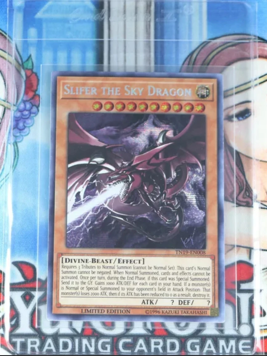 

Yugioh KONAMI Дуэль Монстры TCG TN19-EN008 Slifer Небесный Дракон секрет редкий английский ограниченный выпуск коллекция Мятная карта