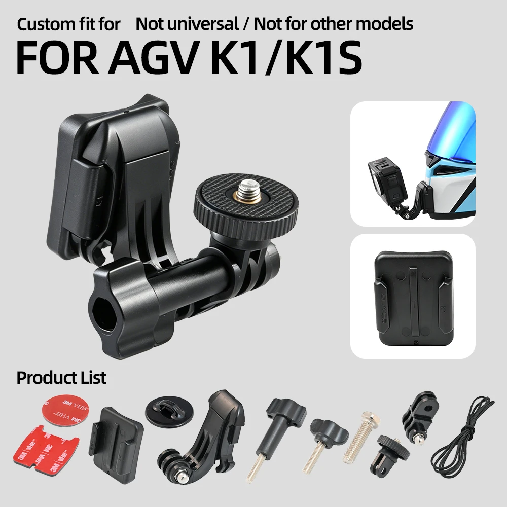 Chin Customized For AGV K1/K3SV/K5/K6/Pista Aluminium Helmet Chin Mount for GoPro Hero 13/12/11 Insta360 X4/X3 DJI Action 5Pro/4