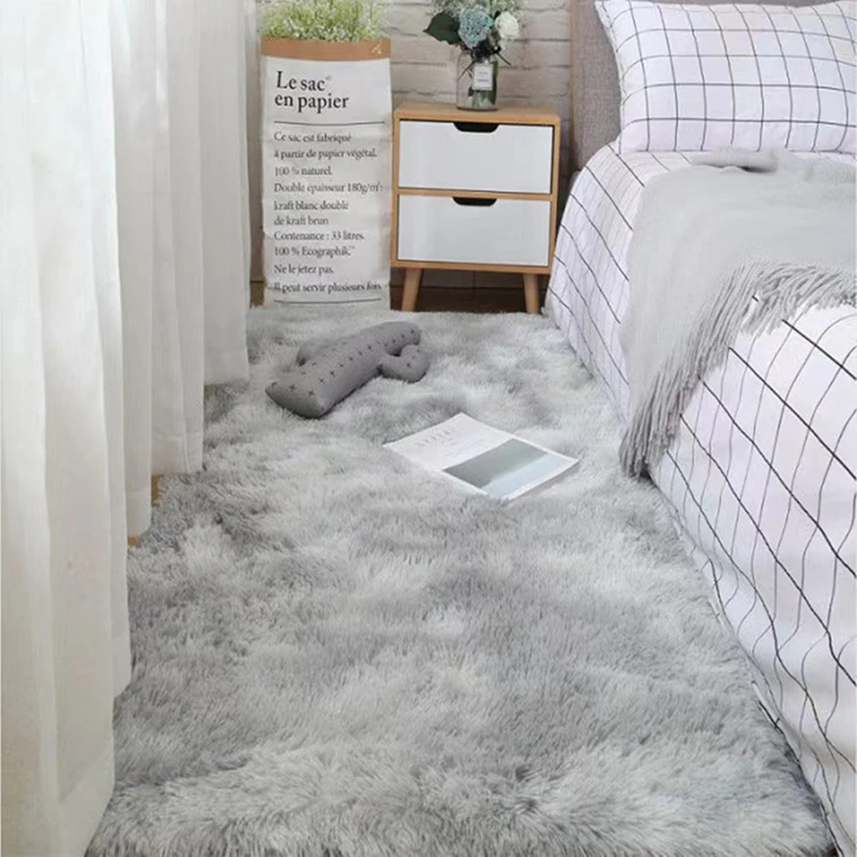 Soft Area Rugs Bedroom Carpet Fluffy Non-slip Tie-Dyed Fuzzy Shag Plush Soft Shaggy Bedside Rug Living Room Carpet Tomie Witch