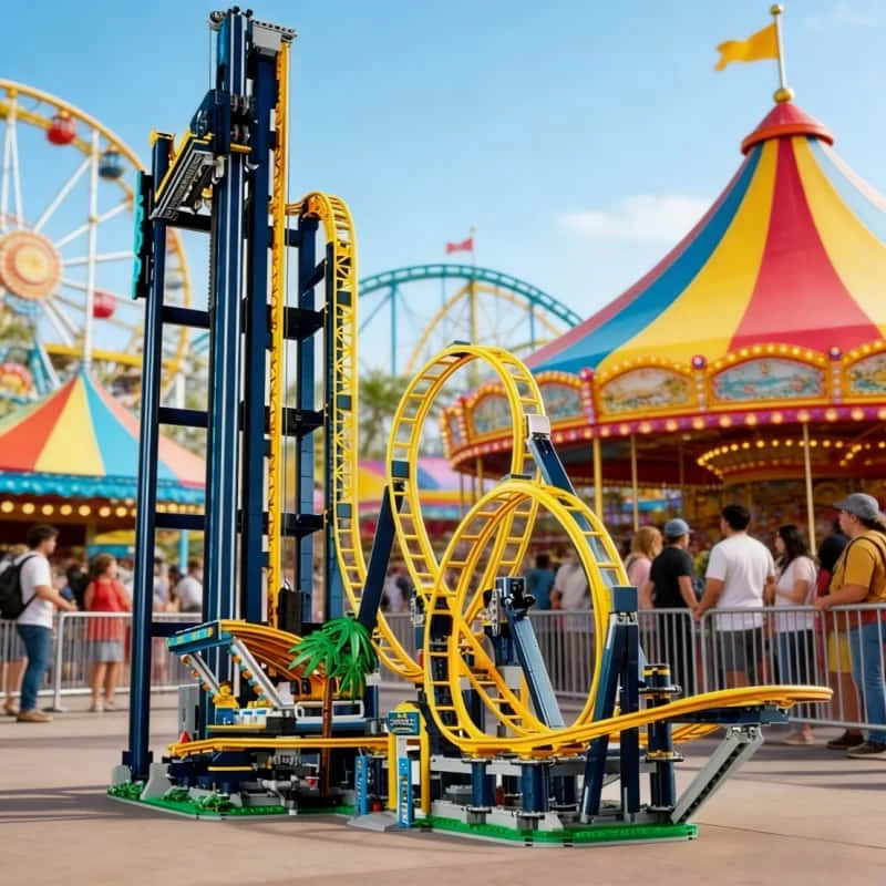 3756 قطعة السفينة الدوارة الدائرية اللبنات السفينة الدوارة ملاهي عيد ميلاد اللعب هدايا عيد الميلاد للأطفال