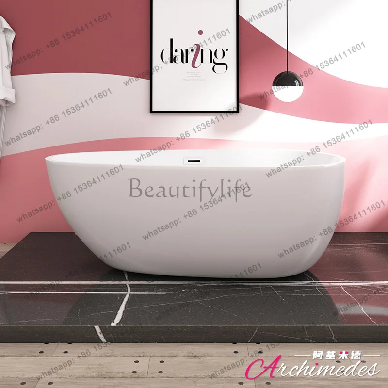 Ins wind bathtub, fashionable goose egg type independent bathtub AJ-6020 Foshan origin direct supply