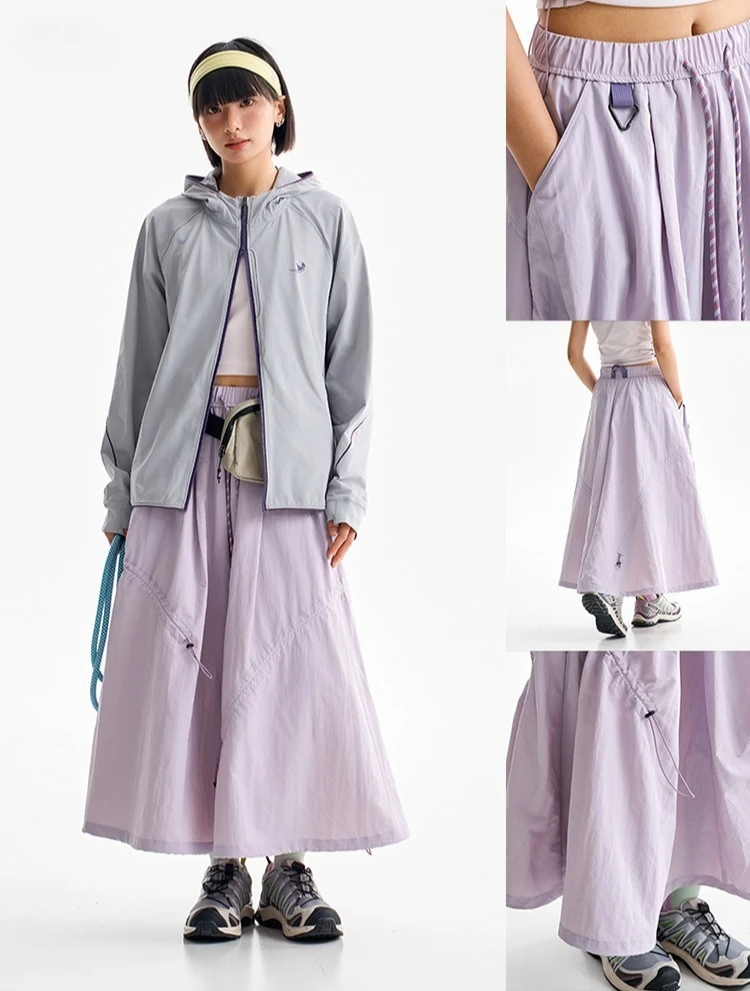 2026-fashion-outdoor-quick-dry-drawstring-skirt-women-city-hiking-streetwear-loose-casual-sport-y2k-track-cargo-skirts-pants