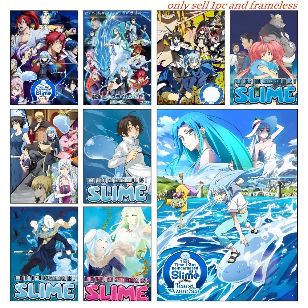 That Time I Got Reincarnated As A Slime Poster Wall Art Poster Pictures, Aesthetic Home Decor For Living Room Bedroom Office