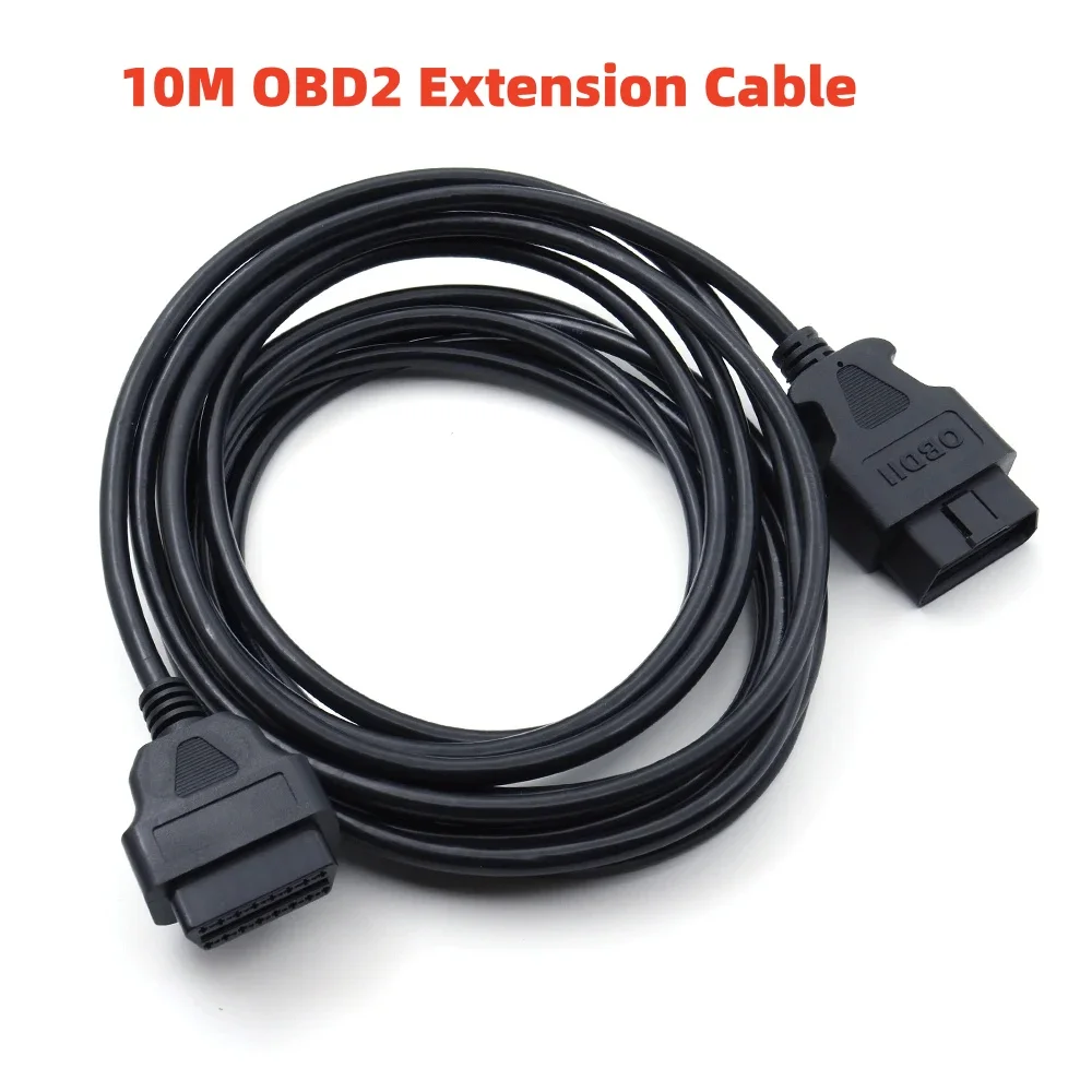10 Meters OBD2 16Pin Extension Cable Connectors OBDII 16PIN Male To Female Connector