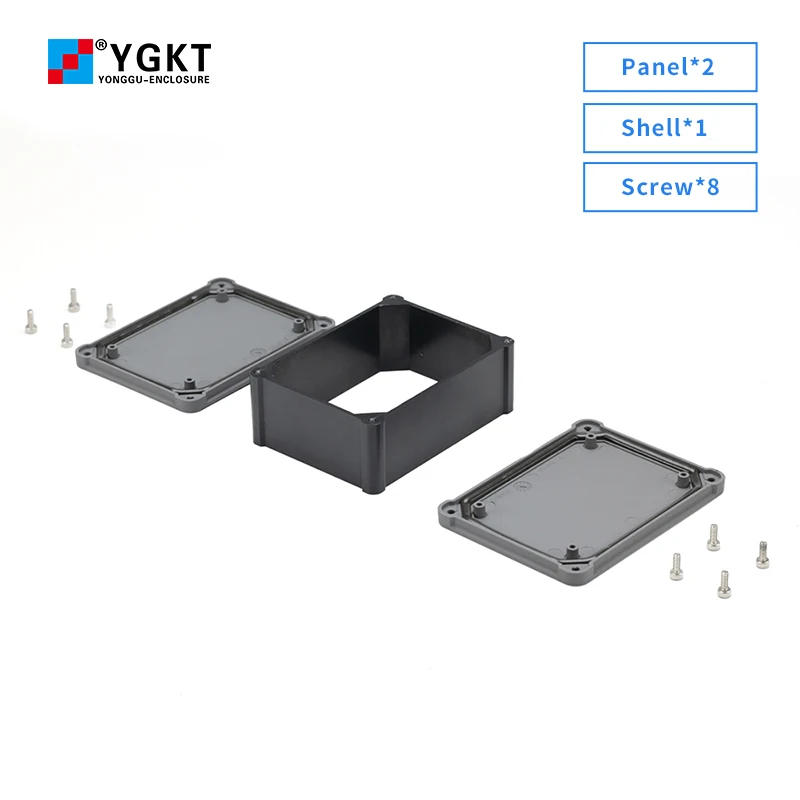 YONGU Power Supply Instrument Enclosure Outdoor Electric Control Housing Waterproof Aluminium Project Enclosure L04B 130*100mm