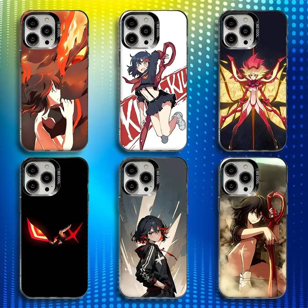 

Phone Case For iPhone 17,16,15,14,13,12,X,8,Pro,Max,Plus,E,SE4,Air,Mini IMD Matte Anime GIRL K-Kill La Kill Black