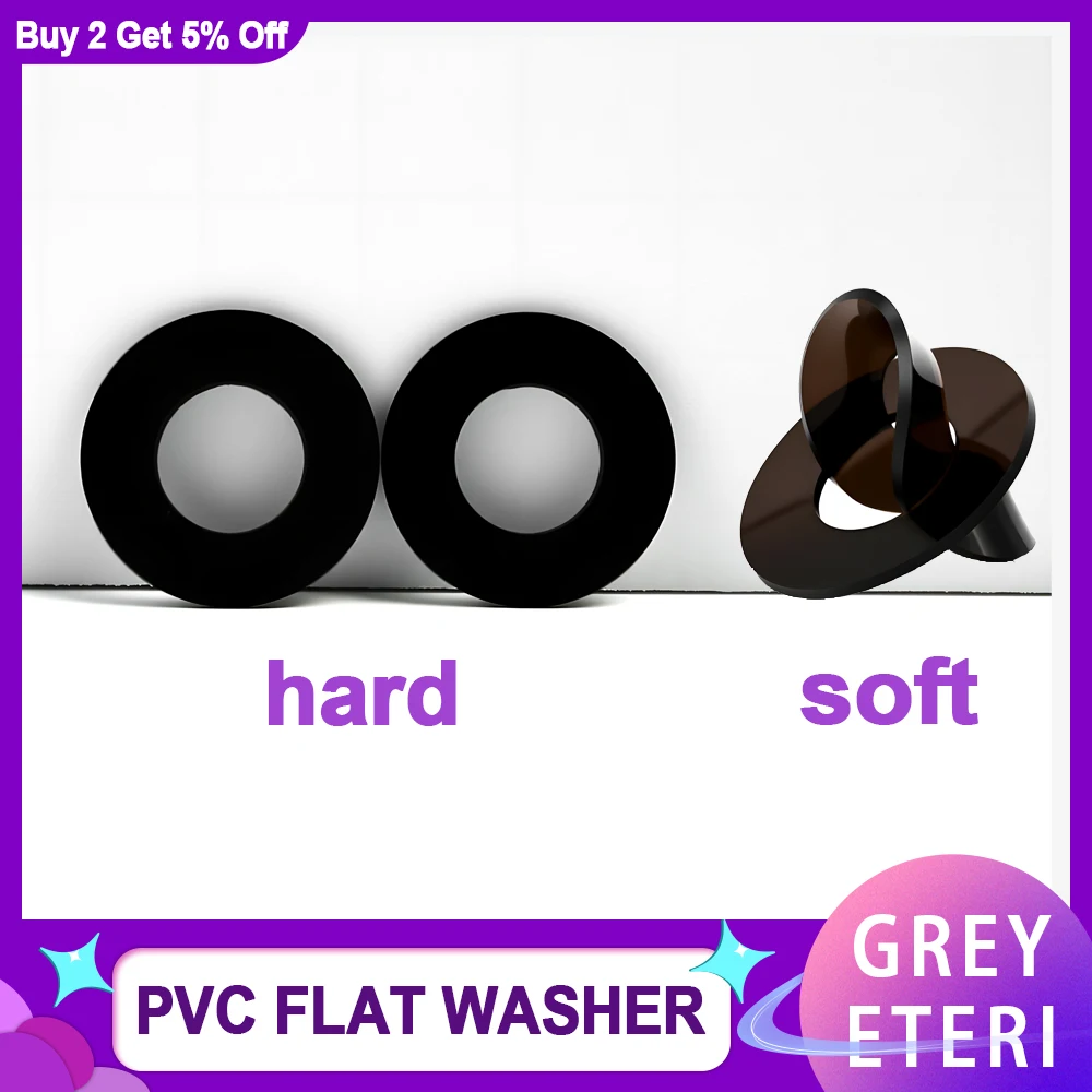M2 M2,5 M3 M4 M5 M6 M8M10 Schwarz Weiche Hart PVC Kunststoff Isolierung Transparente Dichtung Ring Abstandshalter Flache Unterlegscheibe 0,3-1mm Stoßfest