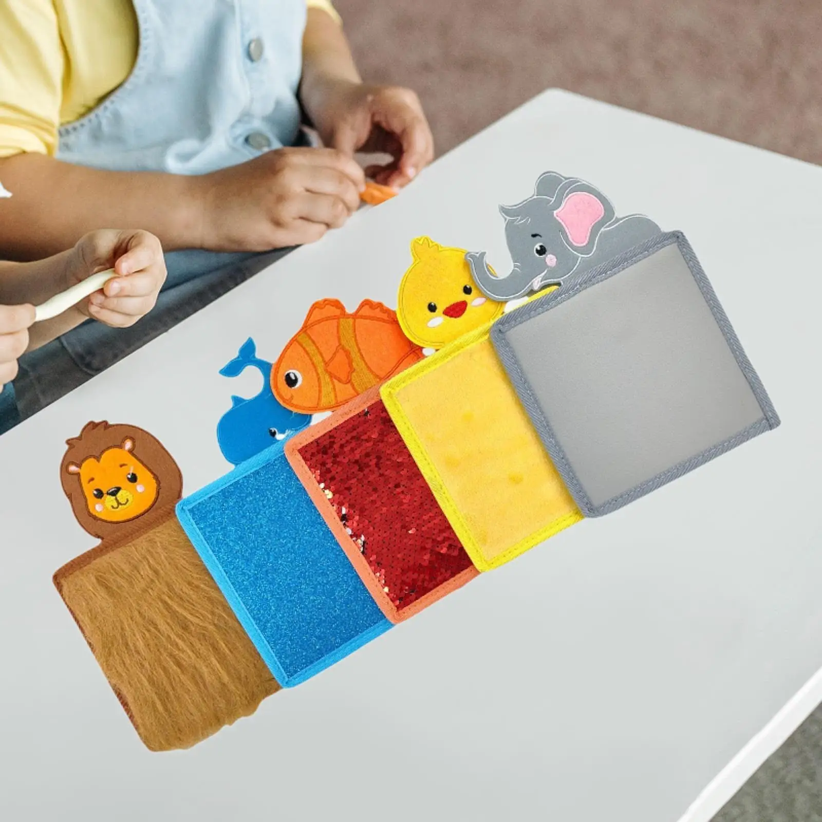 Educational Sensory Mats Animal Shapes Textured Tiles for Kids Polyester Sensory Toys for Fine Motor Skills