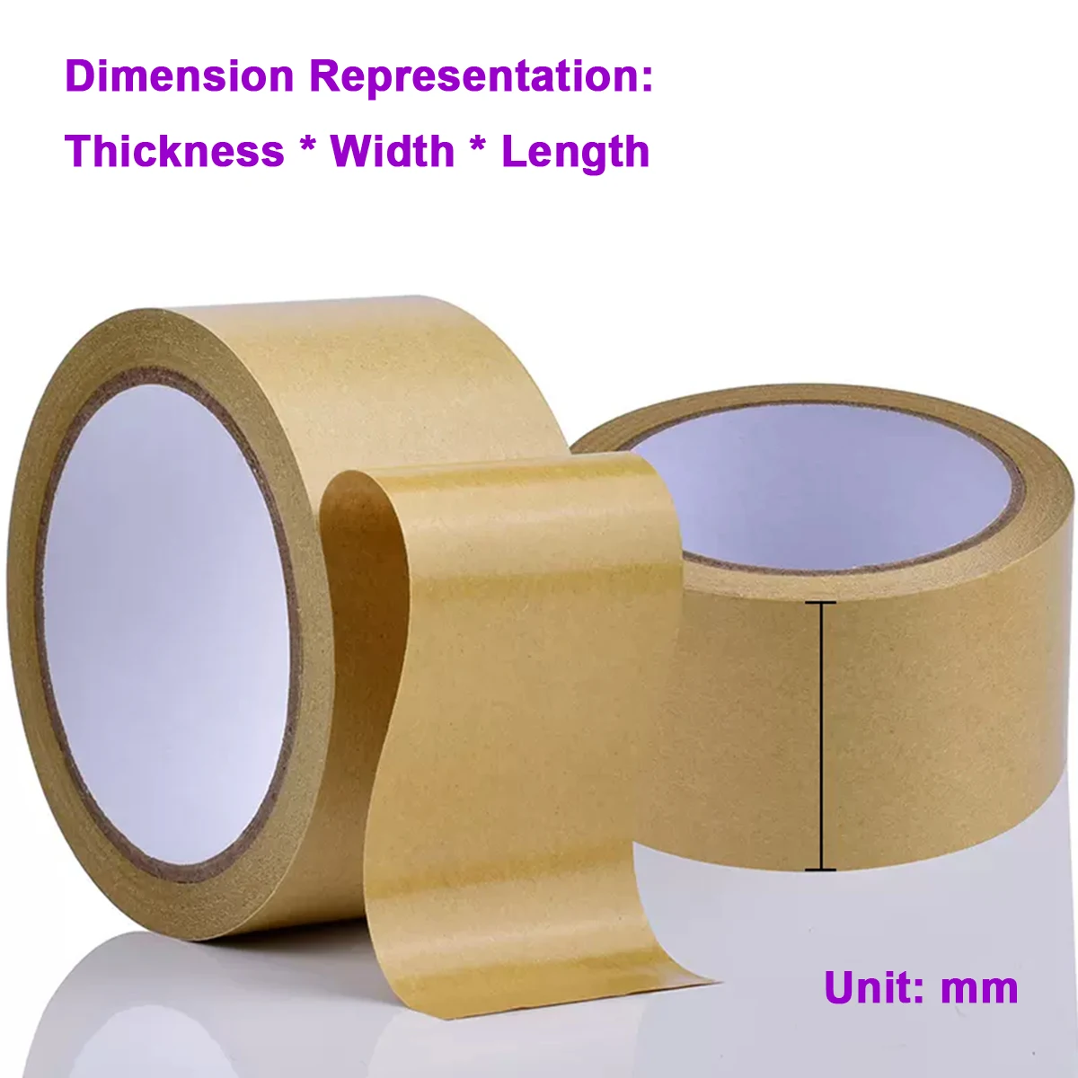 Wear-Resistant One Side High Viscosity Kraft Paper TapeCan Be Manually Torn Brown Water Free Photo Frame/Packaging Specific