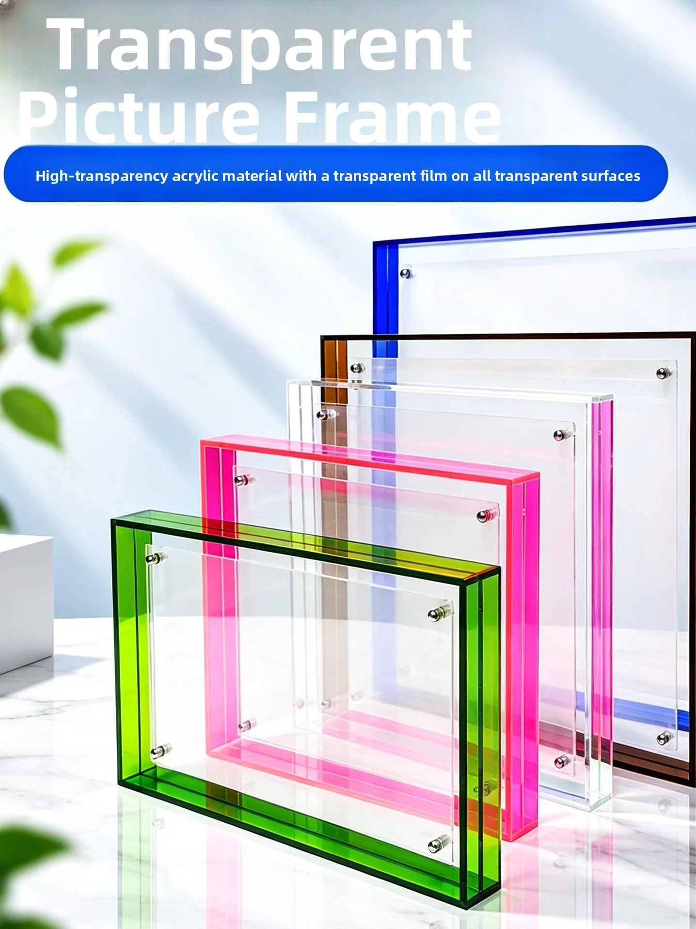 Modern Minimalist Acrylic Photo Frame Stand A3 A4 A5 Double-Sided Poster Display Holder DIY Simple Show Case Rectangle Shape