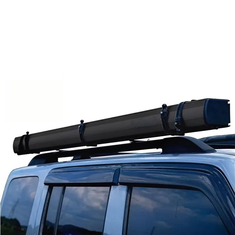 2*2.5m Hard Case Car Roof Side Awning with LED Waterproof Quick Automatic Opening Oxford Fabric All Seasons Made Aluminium Shell