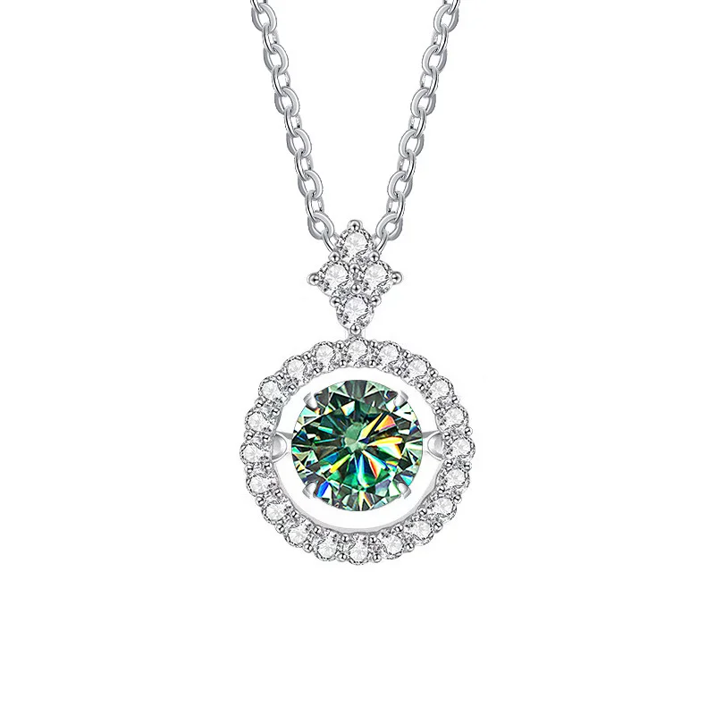 BIJOUX STORY 1CT Moissanit Anhänger für Frauen Simulierte Diamant Halskette S925 Sterling Silber Schmuck Mädchen Valentinstag Geschenk – Detail 11