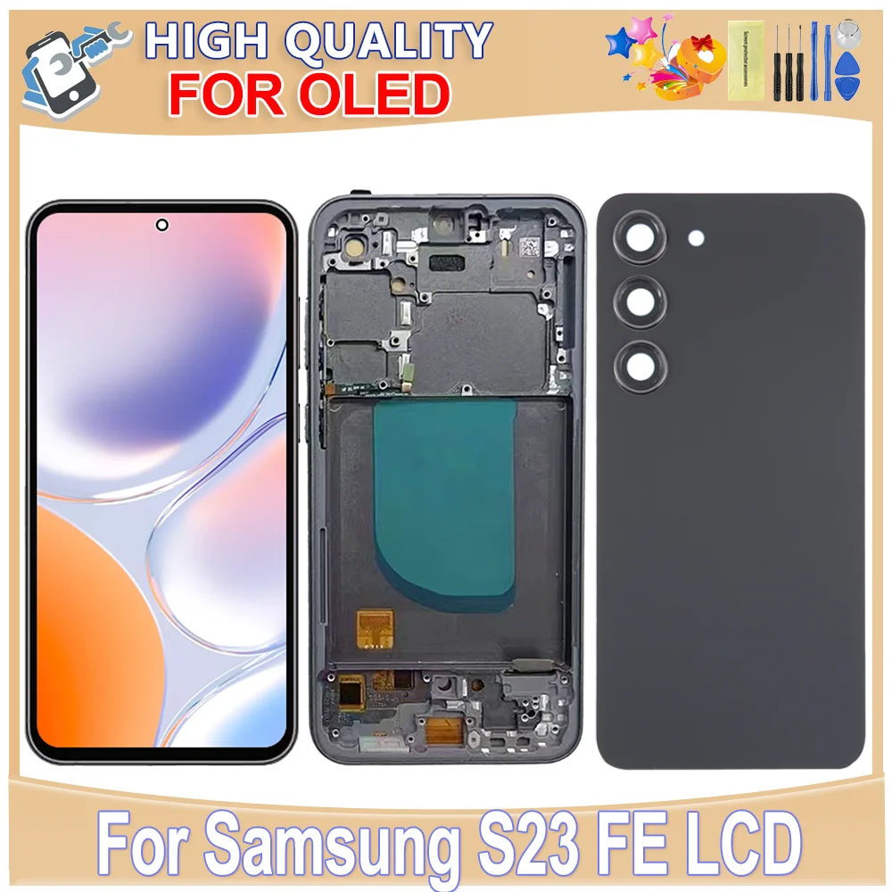 OLED pro Samsung S23 fehu LCD displej dotek obrazovka digitizér pro Samsung S23FE 5G SM-S711B SM-S711B/DS S711U LCD departement