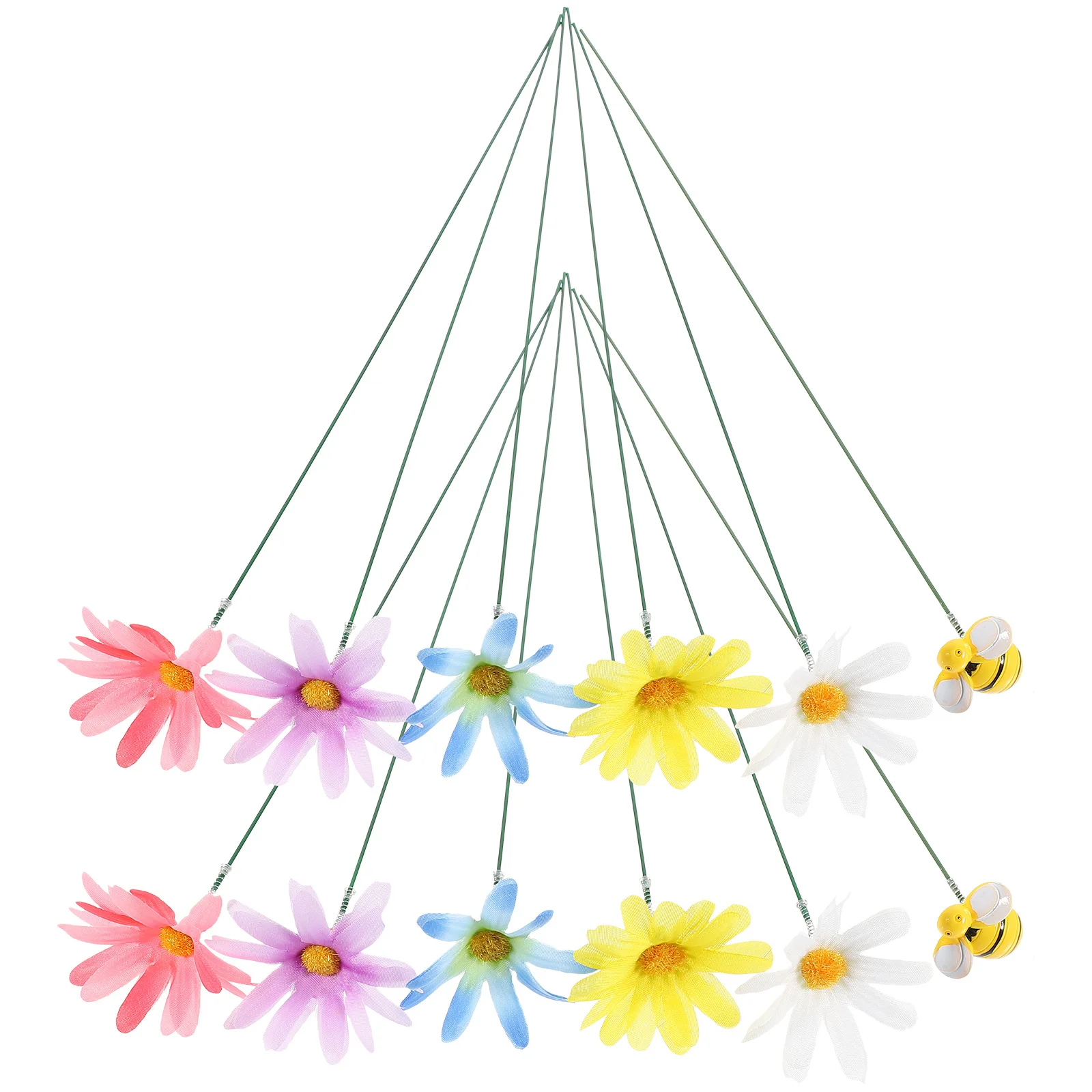 1 مجموعة محاكاة النحل زهرة حديقة حصص الزخرفية في الهواء الطلق ساحة زارع حصص الراتنج مادة الحديد نابضة بالحياة