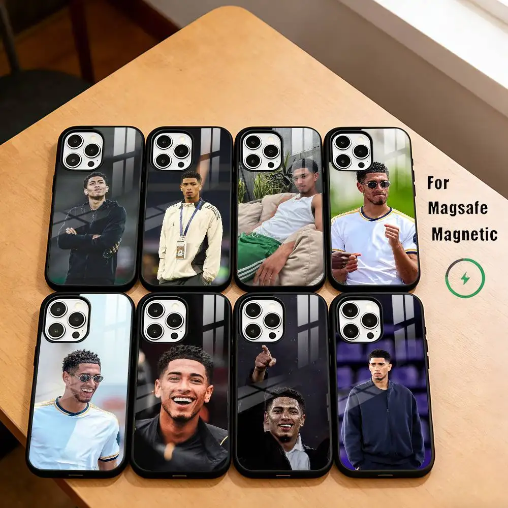 

Football J-Jude B-Bellinghams Phone Case For iPhone17,16,15,14,13,12,11 Plus,Pro Magnetic with Magsafe Wireless Charging