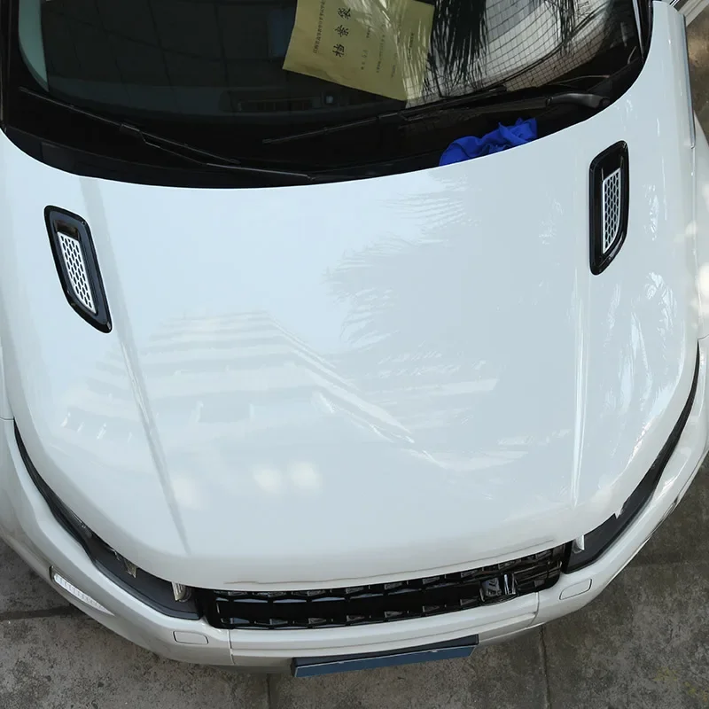 ABS غطاء منفذ المحرك ملصق الكسوة ، إكسسوارات السيارات ، لاند روفر ، رانج روفر إيفوك فوغ ، فريلاندر 2 ، ديسكفري سبورت LR4 #5