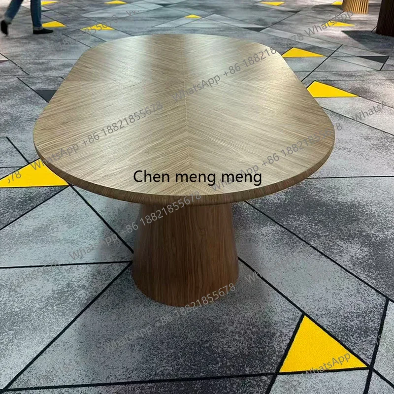 

Горячая распродажа: Креативный овальный стол для переговоров, журнальный столик для небольшой квартиры, домашний чайный столик, современный простой обеденный стол в стиле Ваби-Саби