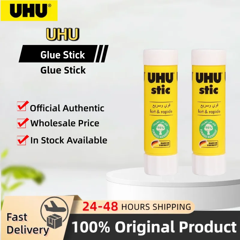 3Pcs Original UHU Glue Stick 8.2g/21g/40g Stic Permanent Glue Stick Multi-Functional Safe Material Firm Adhesion for DIY