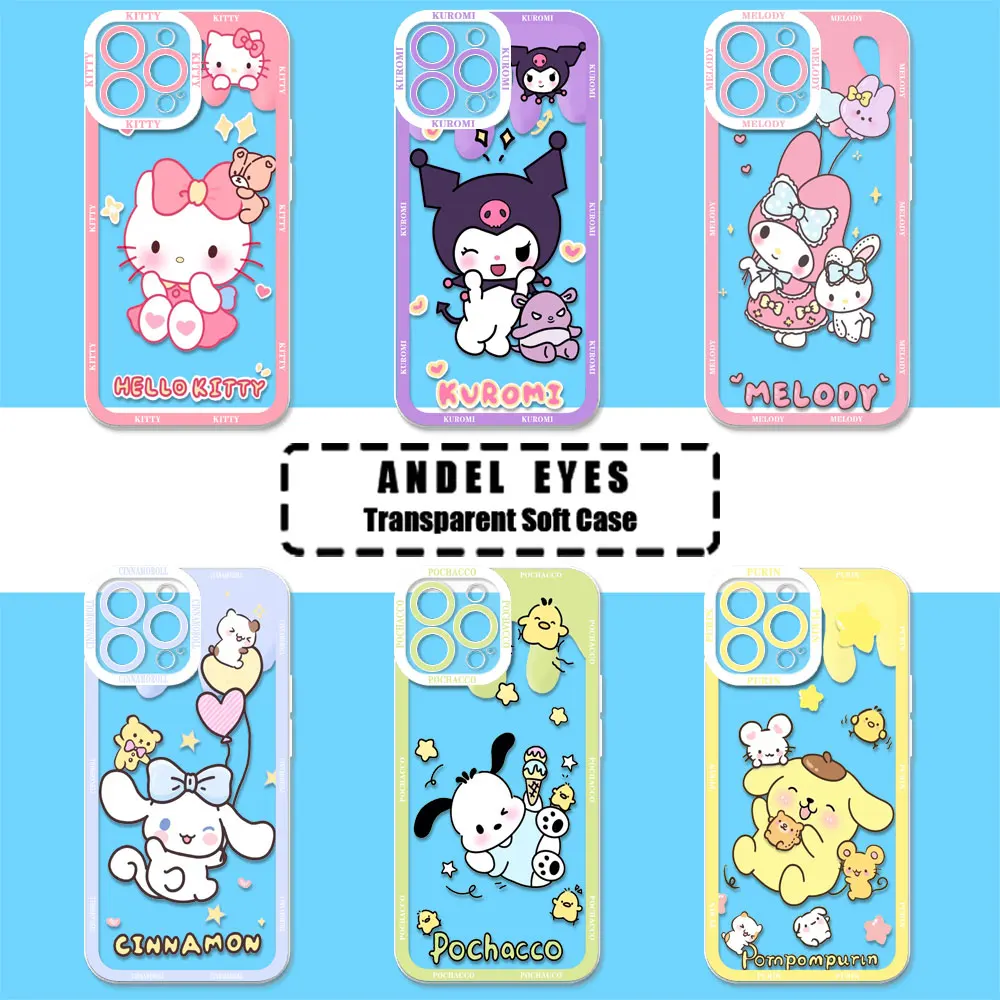 

My Melody HelloKitty Kuromi Case For Motorola MOTO G73 G72 G71 G60S G53 G52 G32 G30 G22 G9 Edge 40 Pro Plus 5G Transparent Cover