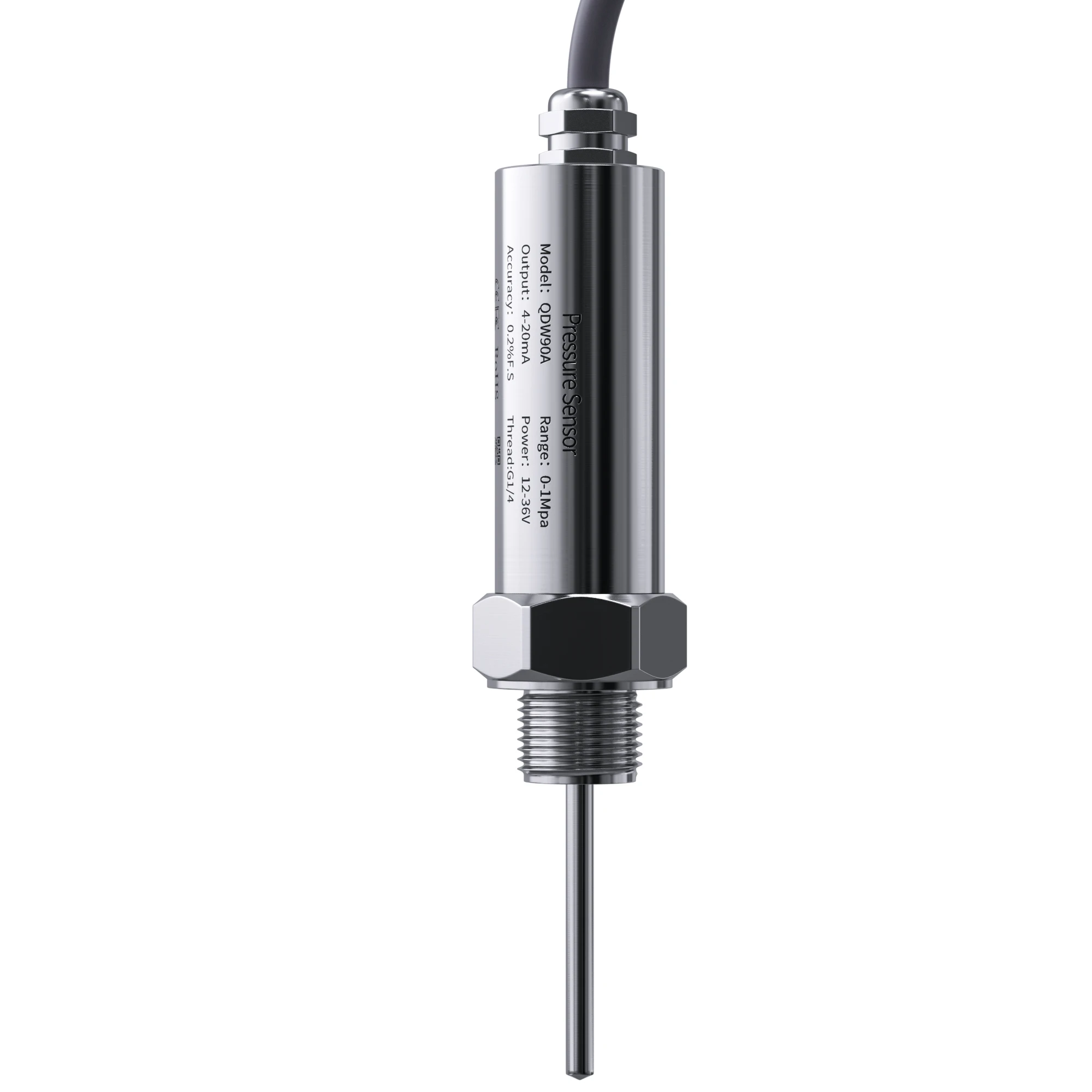 Venda de fábrica tipo chumbo à prova d'água integrado transmissor de temperatura pt100 sensor de temperatura 4-20ma 0-10v sonda de temperatura