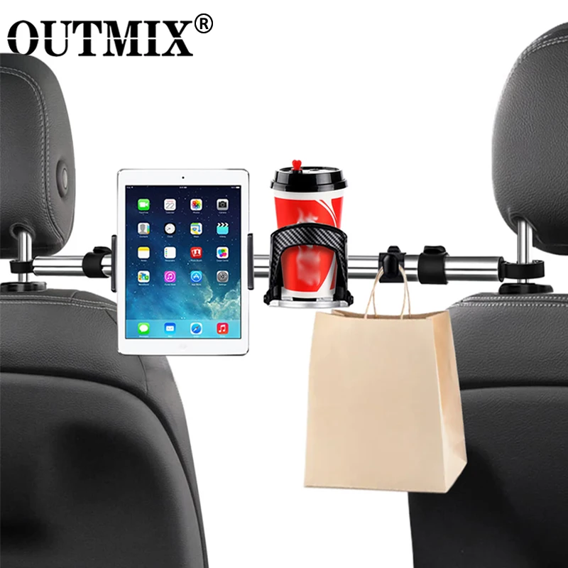 

OUTMIX Holder for Tablet PC Auto Car Back Seat Headrest Mounting Holder Tablet Universal for 4-11 inches for iPad Xiaomi Samsung