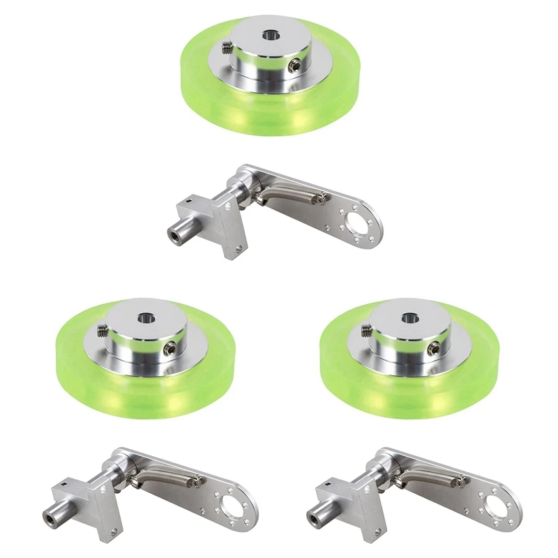 HOT SALE 3Set 200Mm Aluminum Polyurethane Industrial Encoder Wheel Measuring Wheel With Type 20Mm Aluminum Encoder Bracket