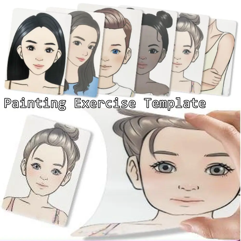 Washable Painting Exercise Template Makeup Paint Template Tool Face Painting Stencil Painting Practice Board