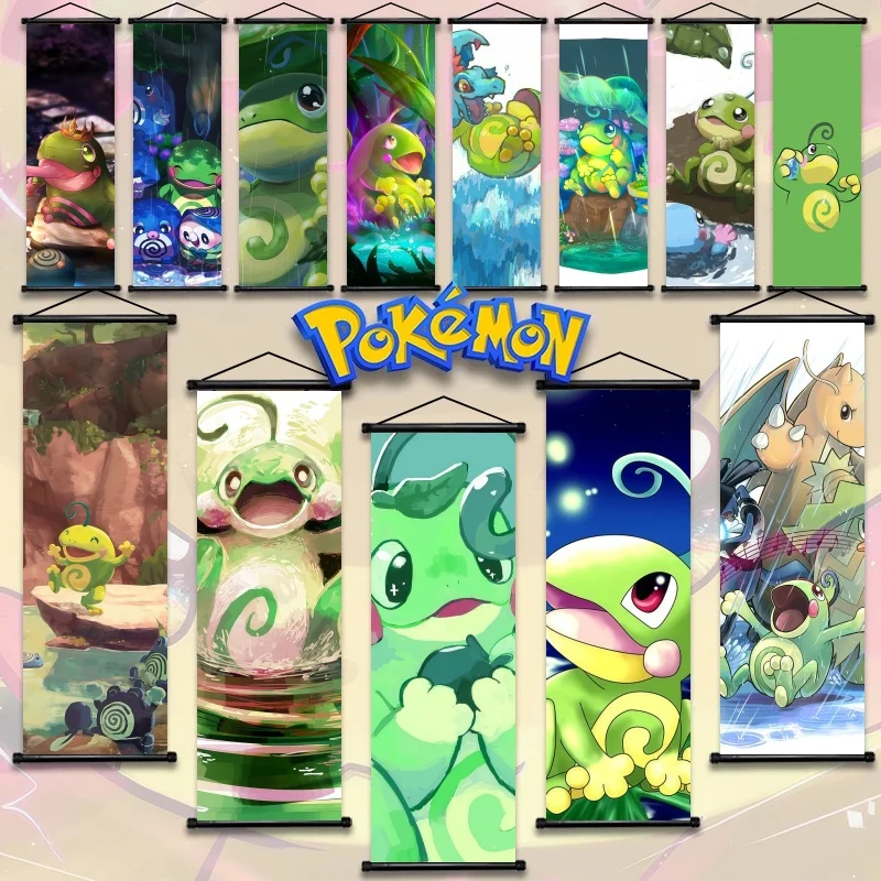 

Unique Politoed Pokémon Art Scroll, Add Quirky Charm To Living Room Space, Ideal Wall Hanging for Pokémon Enthusiasts
