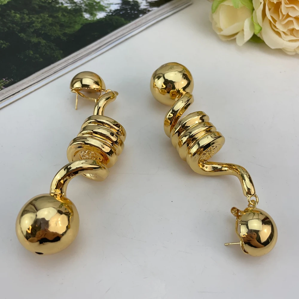 

Серьги с покрытием в Дубае, популярные модные серьги для женщин, подарки на день рождения FHK23329