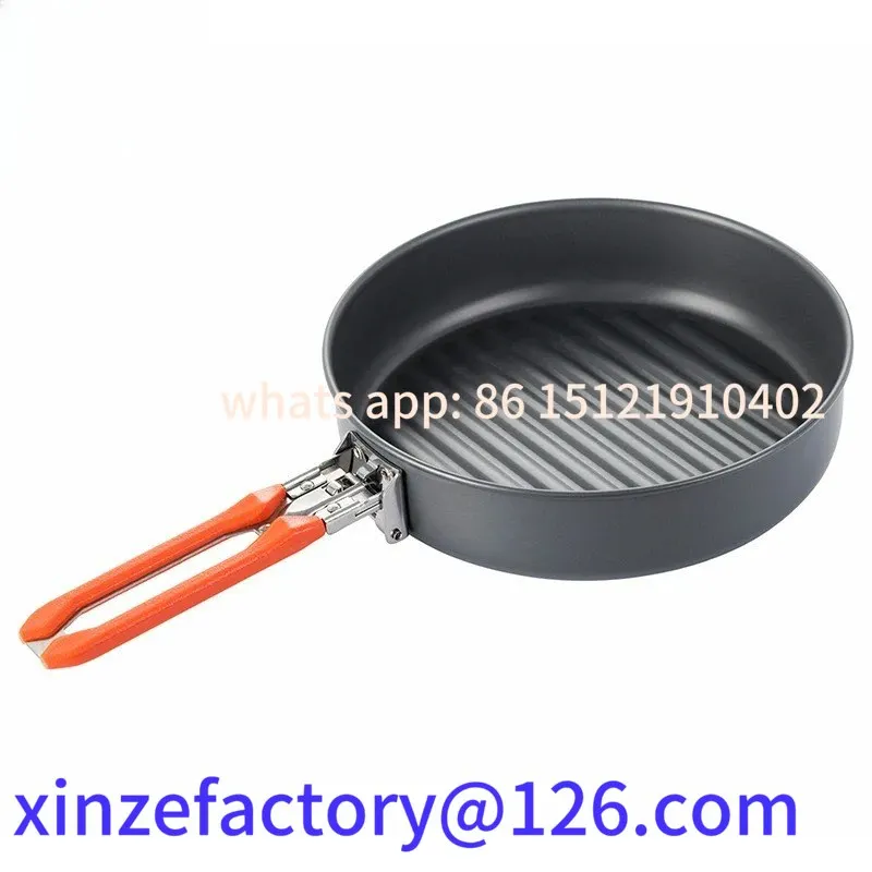 

Be suitable for Outdoor Camping Hiking Pinic Portable Hard Aluminium Alloy 0.9L Frying Pan Foldable Hand