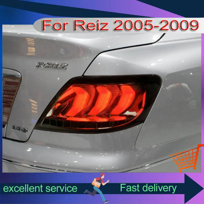 Car For Toyota 2005-2009 Mark X Reiz Tail Lamp Upgrade DRL Rear Light Mustang Style LED Dynamic Turn Signal Auto Accessories