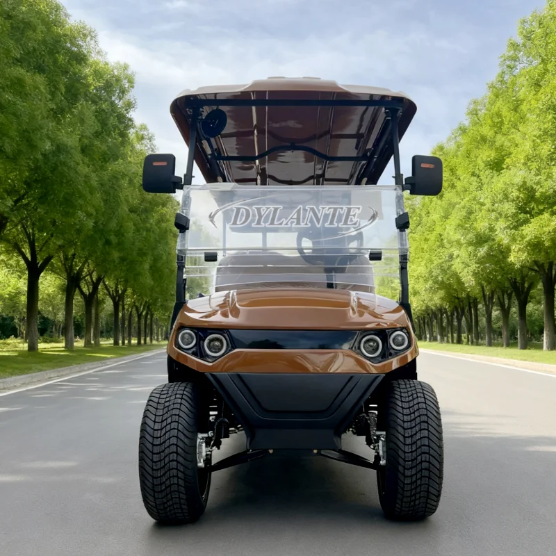 8 مقاعد عربة جولف مصنع 48 فولت على الطرق الوعرة عربة جولف الشارع القانوني الكبار جولف سكوتر لوحة طاقة شمسية الصيد رفع مركبة كهربية