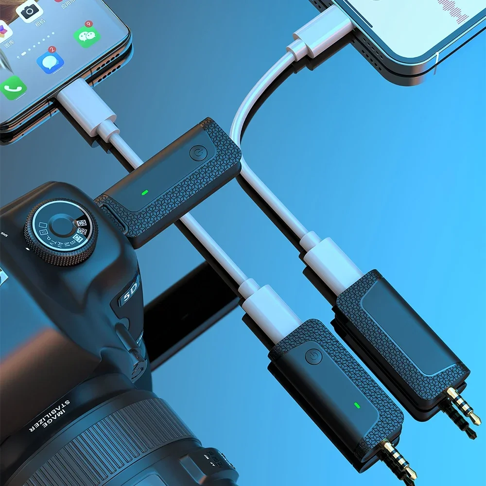 ميكروفون صغير لاسلكي Lavalier مزود بتقنية البلوتوث K35Pro لهاتف iPhone وأندرويد وبث مباشر وتسجيل الألعاب ومقابلة مدونة فيديو